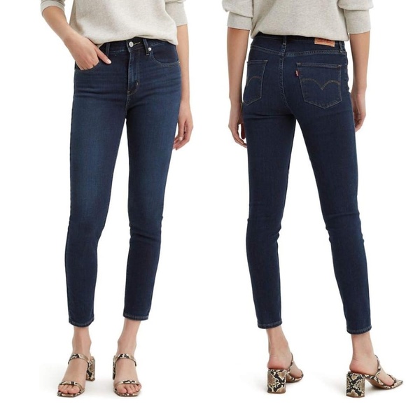 Levi's 721 Dark Wash High Rise Skinny Jeans 27/30 - Picture 1 of 13